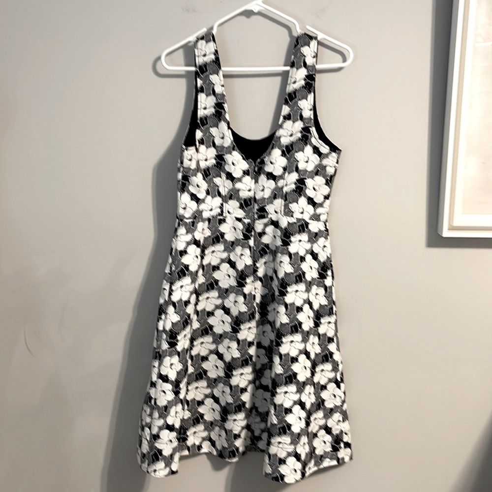 Tracy Reese plenty Black and White Floral summer dress size 8 - Picture 6 of 10